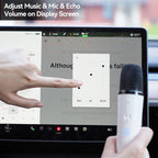 Tesla Caraoke Mic with Portable Storage Bag, Wireless Mic with 8 Joy Effects, Rechargeable Mic with Type-C & Aux in Receiver