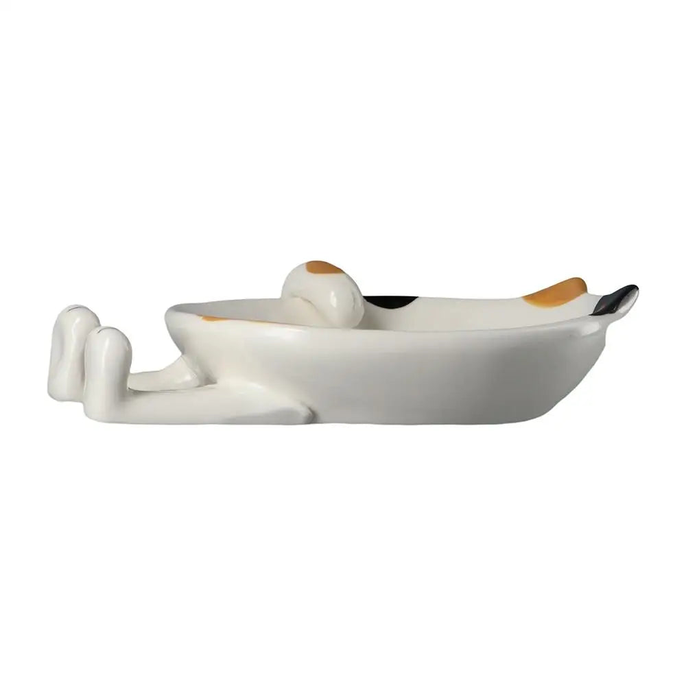Kitchen Cartoon Storage Organizer Ceramic Pot Lid Stand Stove Holder Utensil Rack Spoon Rest