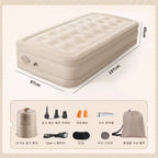Interior Air Mattress Glamping Mats PVC Inflatable Sleeping Mattress Luxury 2 Person Camping Bed Mat Built-in Pump Thicken Mat