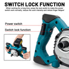 Gisam 6Gears Cordless Electric Concrete Mixer Brushless Cement Mortar Plaster Mixer Blender Paint Mix For makita 18v battery pin