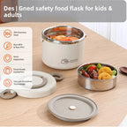 304 Stainless Steel Lunch Box 2 Layer Double Wall Thermal Food Jar, Insulated Bento Box Leakproof Lunch Container with lunch Bag