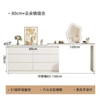 Luxury Dressing Table Drawer White Makeup Mirror Corner Desk Dresser Table Cabinet Organizers Storage Penteadeira Home Furniture