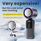 2025 New Ice Pack High Speed Handheld Eletirc Fan 100 Speed Adjustable