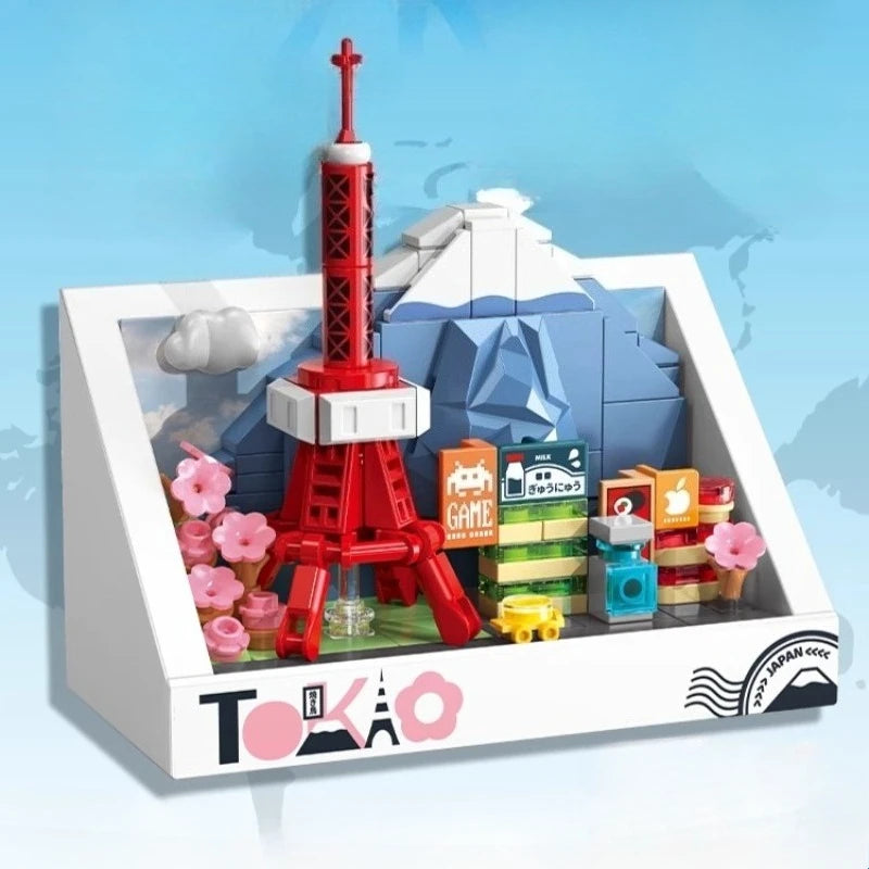 New York Magnetic Refrigerator Magnet Building Blocks Accessories London Landmark Building Paris Small Particle Model Toy Gift