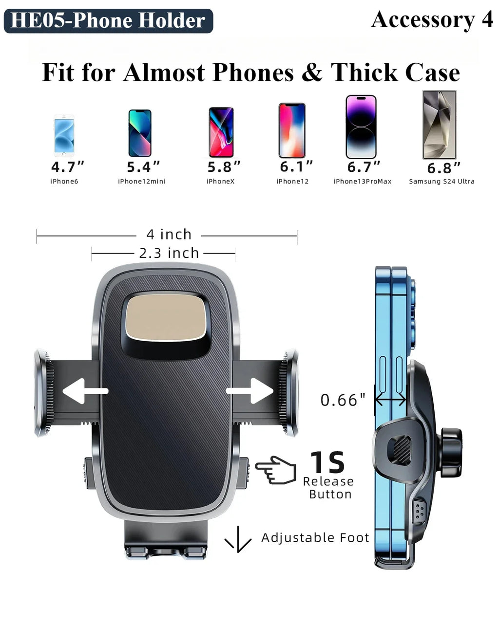 Hipacool Dual-position Car Screen Phone Holder Bracket Aluminum Alloy Adjustable for Tesla Model 3 Highland Y Car Accessories