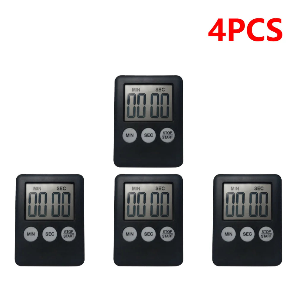 4-10PCS Digital Sports Alarm Clock Multi-Function Electronic Timer Stopwatch LCD Display Mini for Sports Exercise Baking Cooking