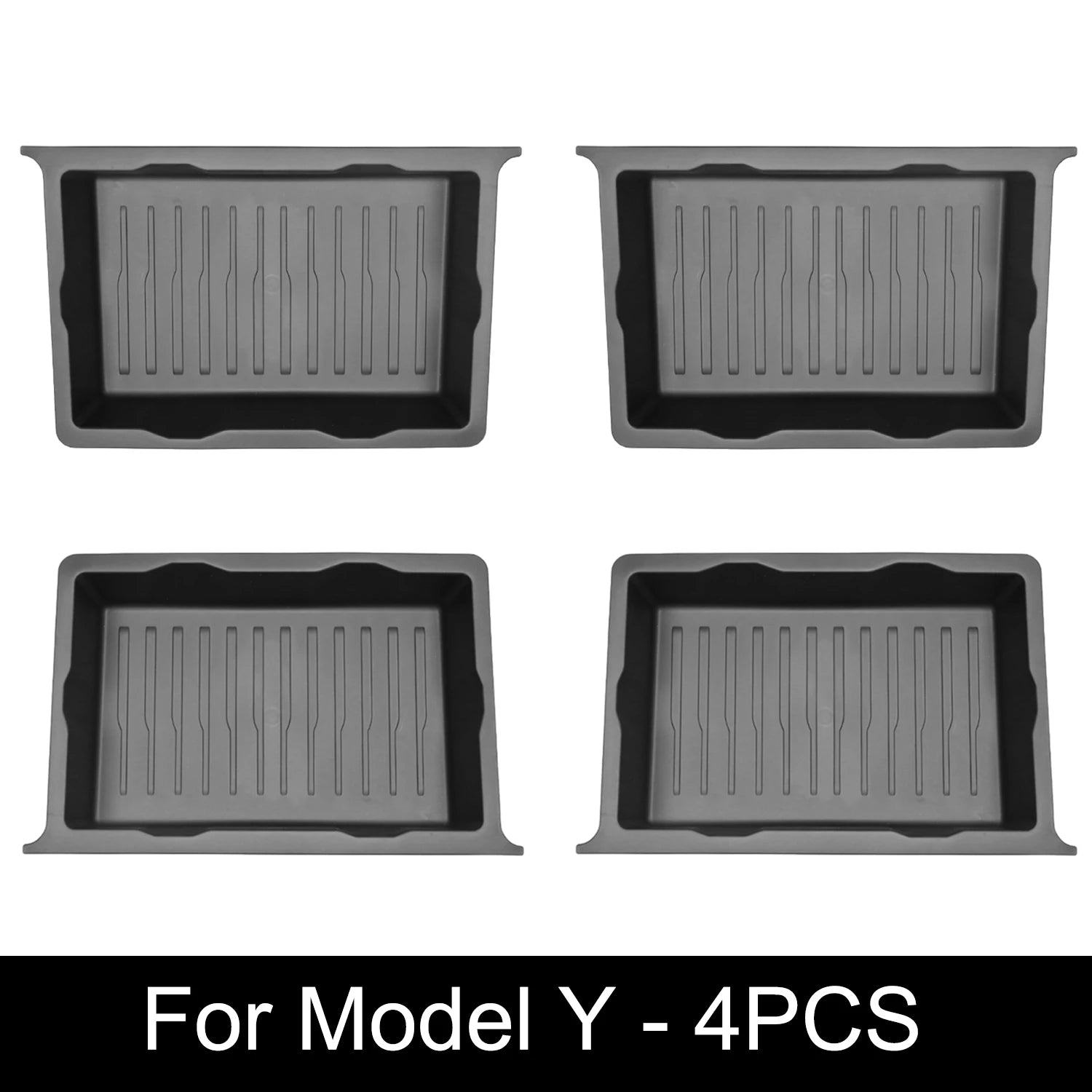 New Under Seat Storage Box Drawer Type Organizer Storage Lower TPE Box Case for Tesla Model Y 2020-2023 Interior Accessories