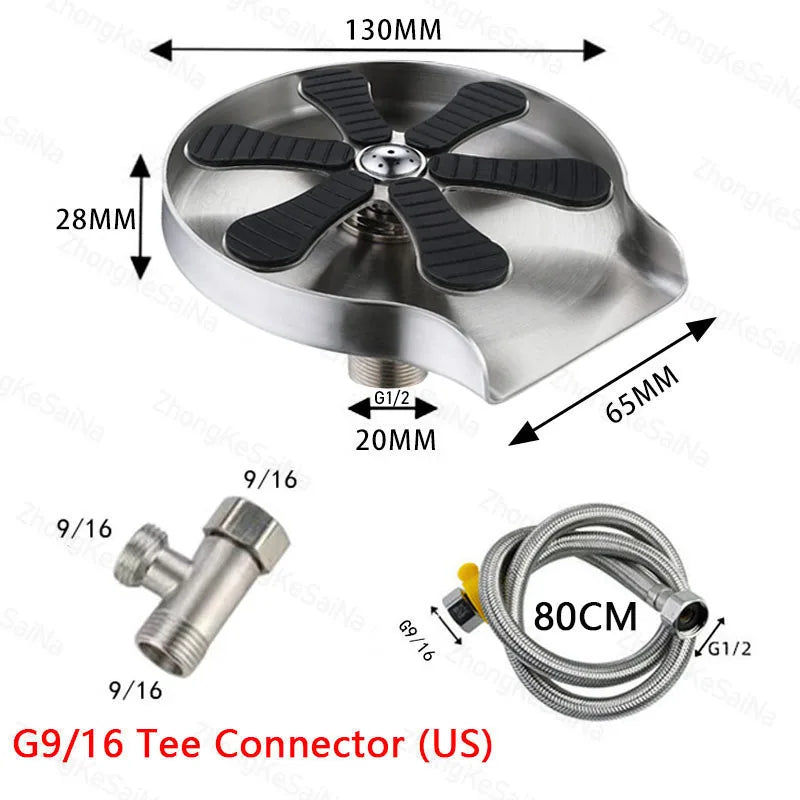 High Pressure Glass Rinser Stainless Steel Cup Rinser for Kitchen Kitchen Accessories Hydro Jet Cup Cleaner for Bar Kitchen