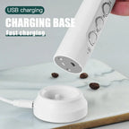 Wireless Rechargeable Electric Milk Frother 3 Speeds Handheld Foam Maker Latte Cappuccino Hot Chocolate USB Rechargea Home