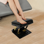 Bymaocar Black Ergonomic Foldable Footstool,Portable Footrest W/ Angle Adjustment Function,176.3lbs Load Bearing Forcars,trains