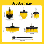 Electric Scrubber Grill Brush Kit 2/3.5/4'' Power Cleaning Brush for Car Bathroom Floor, Tub Shower Grout Nylon Attachments