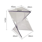 Acrylic Living Room Transparent Geometric Coffee Table Small Unit Minimalist Bedside Table Designer Lightning Corner Table