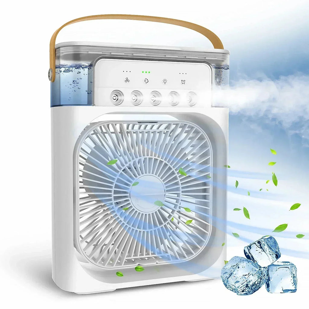 Portable Humidifier Fan 3 in 1 Air Conditioners USB Electric Fan LED N