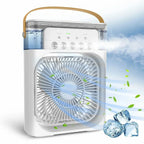 Portable Humidifier Fan 3 in 1 Air Conditioners USB Electric Fan LED N