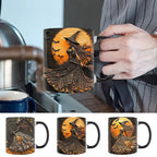 1pcs Witch Coffee Mug 350ml Ceramic Coffee Cup Water Cups Summer Winter Drinkware Birthday Gifts Halloween Gift For Women Men