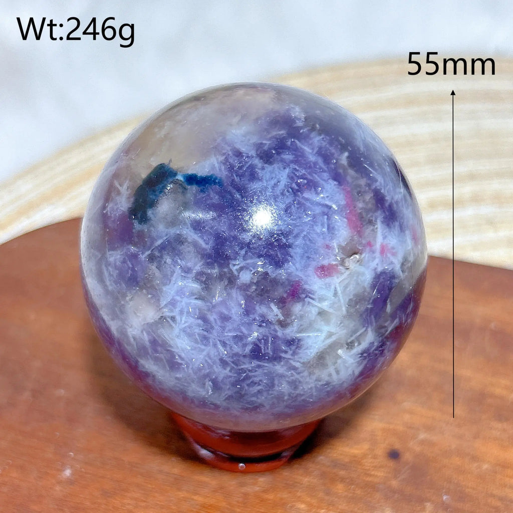 Healing Natural Crystals Unicorn Stone Pink Tourmaline Sphere Polished Gemstones Ball Home Decorations Room Decor Gift