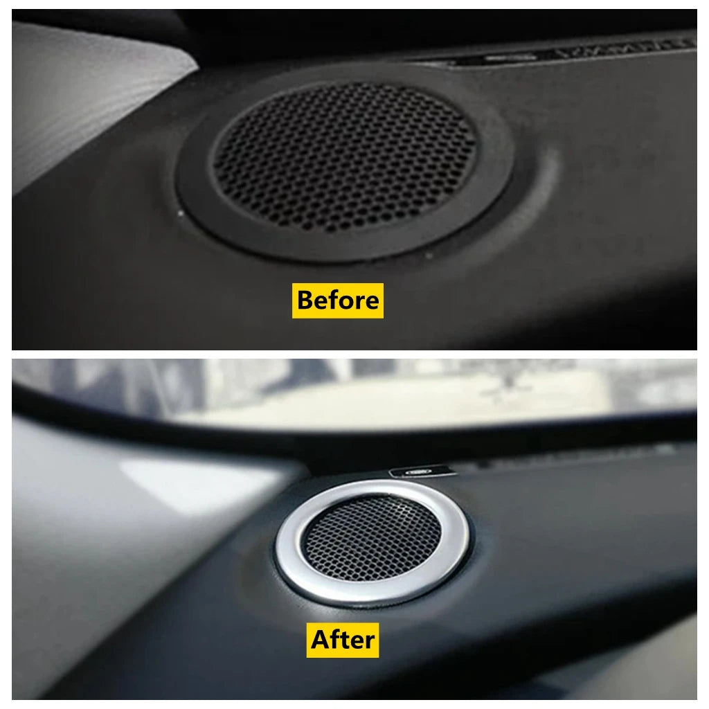 Dashboard Front Stereo Speaker Audio Net Tweeter Mesh Cover Trim Kit Accessories Fit For Jaguar F-Pace 2017 - 2024 Car Styling