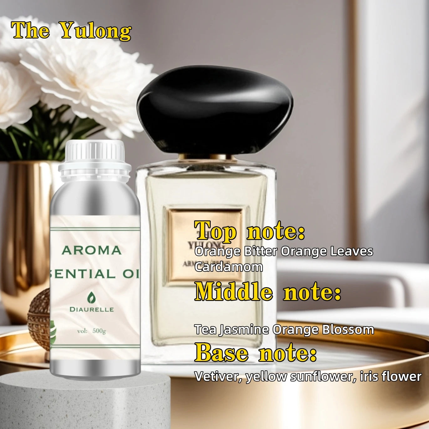 Diaurelle Hotels 500ML Long-Lasting Perfume Oil for Diffuser Hotel Home Air Freshener Strong Refreshing Aroma