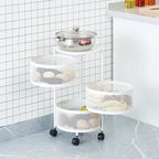Kitchen Rotating Storage Rack Floor To Ceiling Multi-layer Fruit Storage Rack Living Room Snack Basket Storage Rack