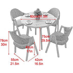 Small Round Conference Table Set for 4
