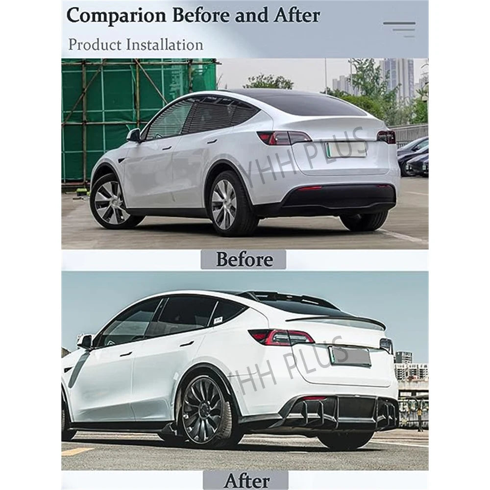 Real Carbon Fiber Spoiler For Tesla Mode Y Accessories Trunk Wing 2020-2024 Real Dry Carbon Original Model 3 Highland Exterior