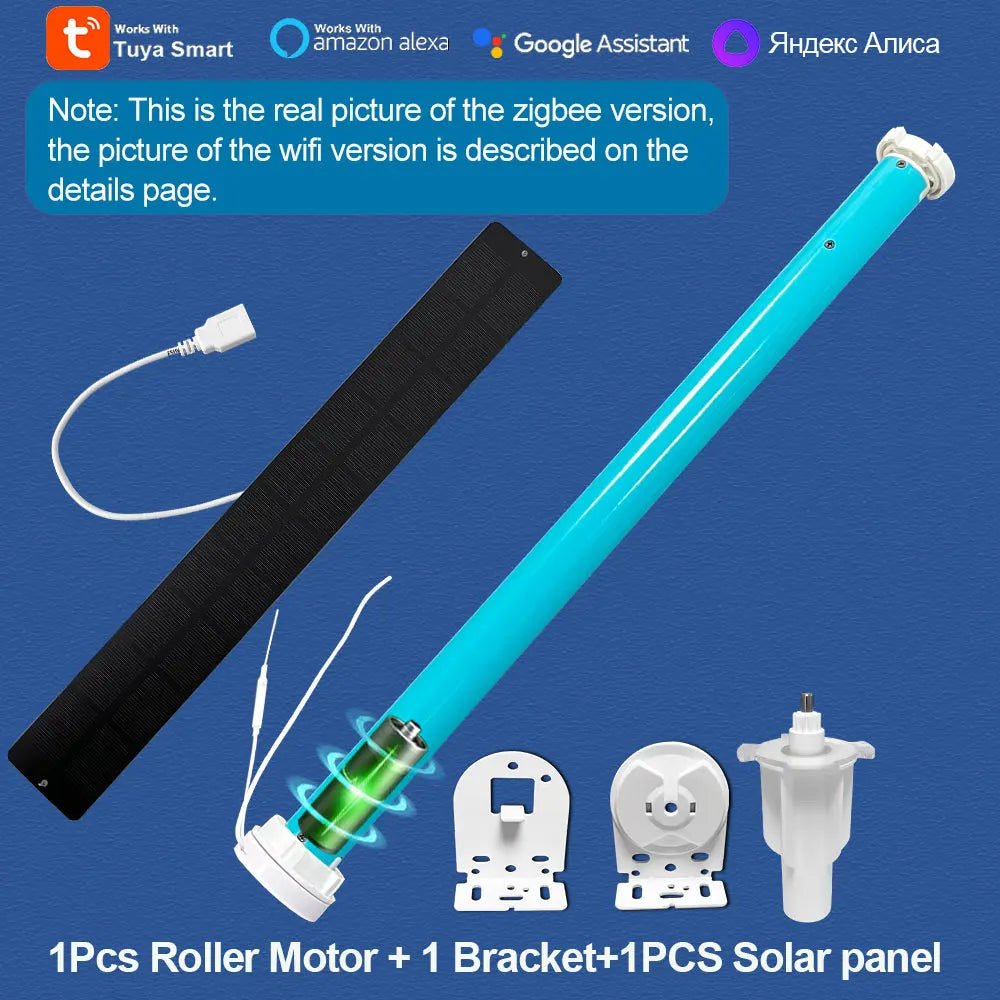 Lifelibero Tuya Zigbee Battery  Window Smart Curtains Blinds Roller Motor For 37 38mm Tube Work Alice Alexa Smart Speaker Home