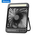 Warmco D4 Portable Desk Fan Rechargeable 20000mAh Camping Fan with Lig