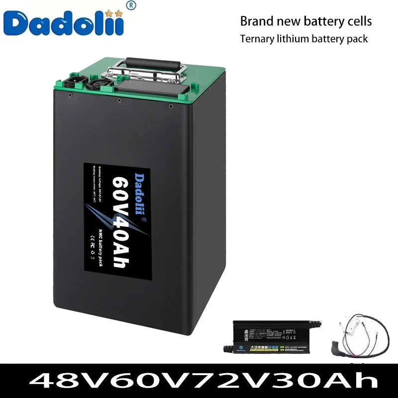 Factory orders 48V60V72V30Ah40Ah lithium battery for two wheeled and three wheeled electric vehicles