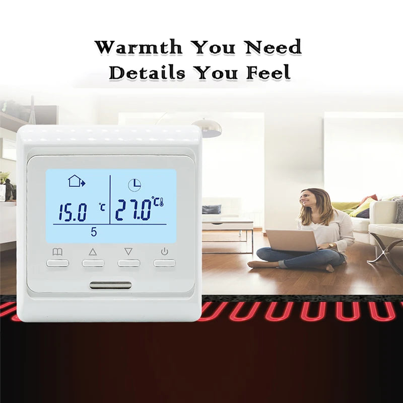 Digital Thermostat For  Underfloor Heating Floor Thermostat  Warm Floor Water Heating Gas Boiler Temperature Controller 220V