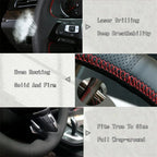 Car Steering Wheel Braid Cover Carbon Fiber Leather For Volkswagen VW Golf 7 Mk7 New Polo Jetta B8 Avant Car Interior