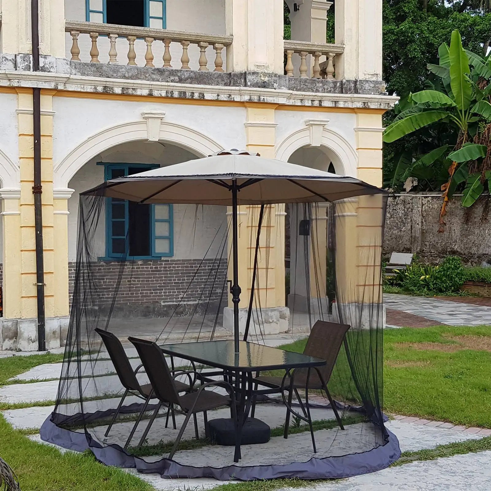 Outdoor Mosquito Net for A2 Banana Crank Arm Umbrella 250-300cm Diameter 230cm Height Sunshade Gazebo Roman Umbrella A1 A2 A3 Mo