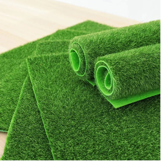 Ultra-Realistic Flocked Artificial Grass - Soft Touch Synthetic Turf for Indoor/Outdoor, Pet-Safe & Kid-Friendly Lawn Decor