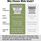 5FW Detachable animal wide Dog pet Horse Replacement blade For most Andis, Oster A5, Wahl km10 clippers