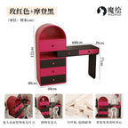 chest dresser integrated end of bed corner storage retractable dressing table bedroom pink dressing table