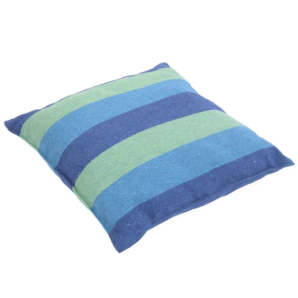 Stylish Blue Cotton Canvas Hanging Rope Chair with Cushions - Perfect for Indoor & Outdoor Relaxation