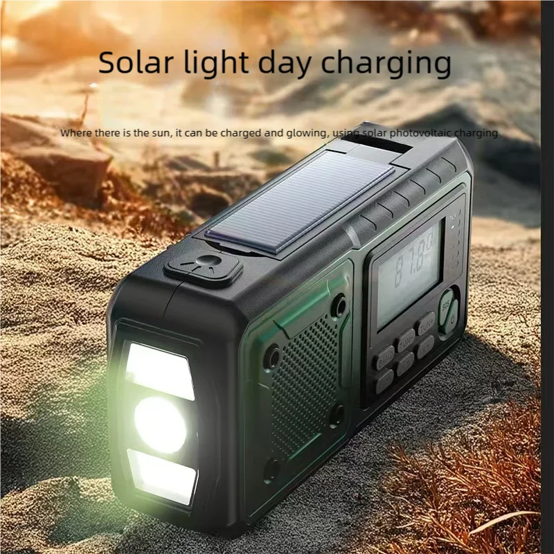 Multifunction Emergency Crank charging power station Radio FM/AM/SW/ Portable Radio with power bank, camping torch,reading lamp