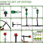 5-20M Drip Irrigation System Plant Watering Set Watering Kits Adjustable Drippers For Irrigation Micro Garden Watering System