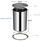 Stainless Steel Flush Recessed Built-in Balance Swing Flap Lid Cover Trash Bin Garbage Can Kitchen Counter Top