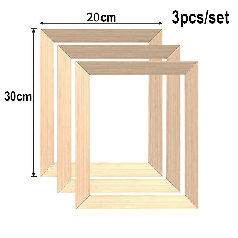 3pcs Wooden Frames 20x30 30x40 Canvas Frame Photo Oil Painting Canvas Diamond Painting Frames Canvas Wood Wall Frame Home Decor