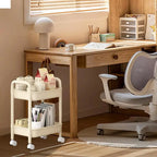 Rolling wheel Kitchen Cart Waterproof 2 Tier Anti-Slip Cart Shelf for Skin Care Products Sauce Bottles Small Storage Trolley