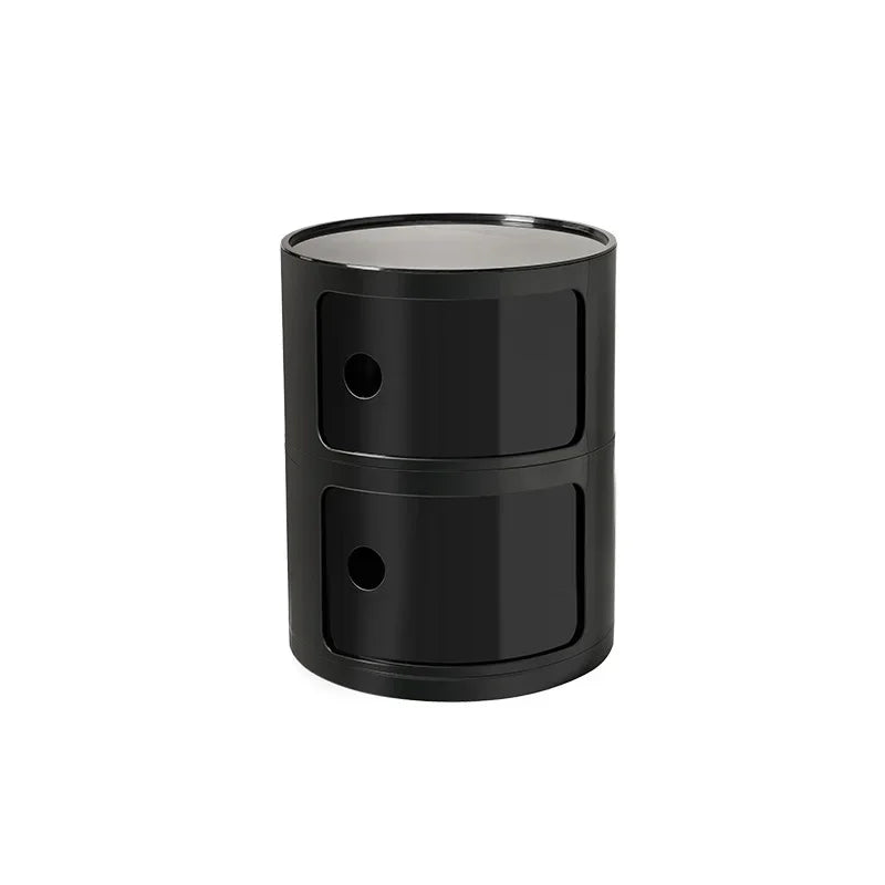 Creative Bedroom Bedside Table Modern Minimalist Round Storage Small Cabinet Large Capacity Plastic Side Cabinet