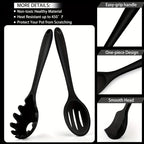 1 ‌ /7-Piece Silicone Kitchen Utensil Set - Non-Stick Spatula, Spoon, Skimmer, Pasta Clip & More for Cooking & Baking