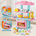 Mini Kitchen Play Set For Kids, Cooking Food Model Simulation Kitchenware Utensils Set Educational Gifts for Boys Girls