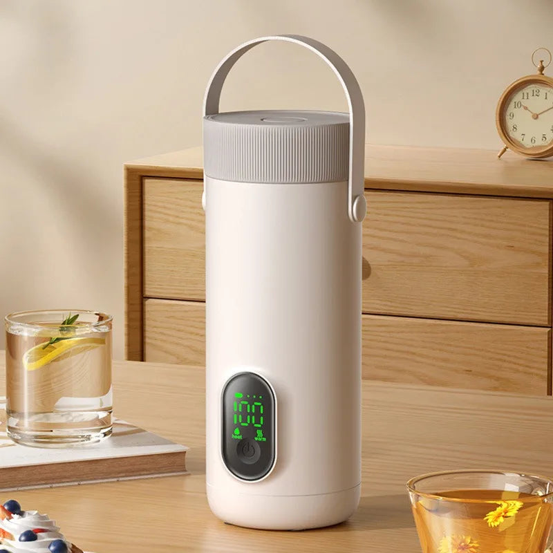 Upgraded Rechargeable Electric Kettle Wireless  Rechargeable Heating Cup for Travel Hot Water Boiler Boiling Milk Bottle for Bab