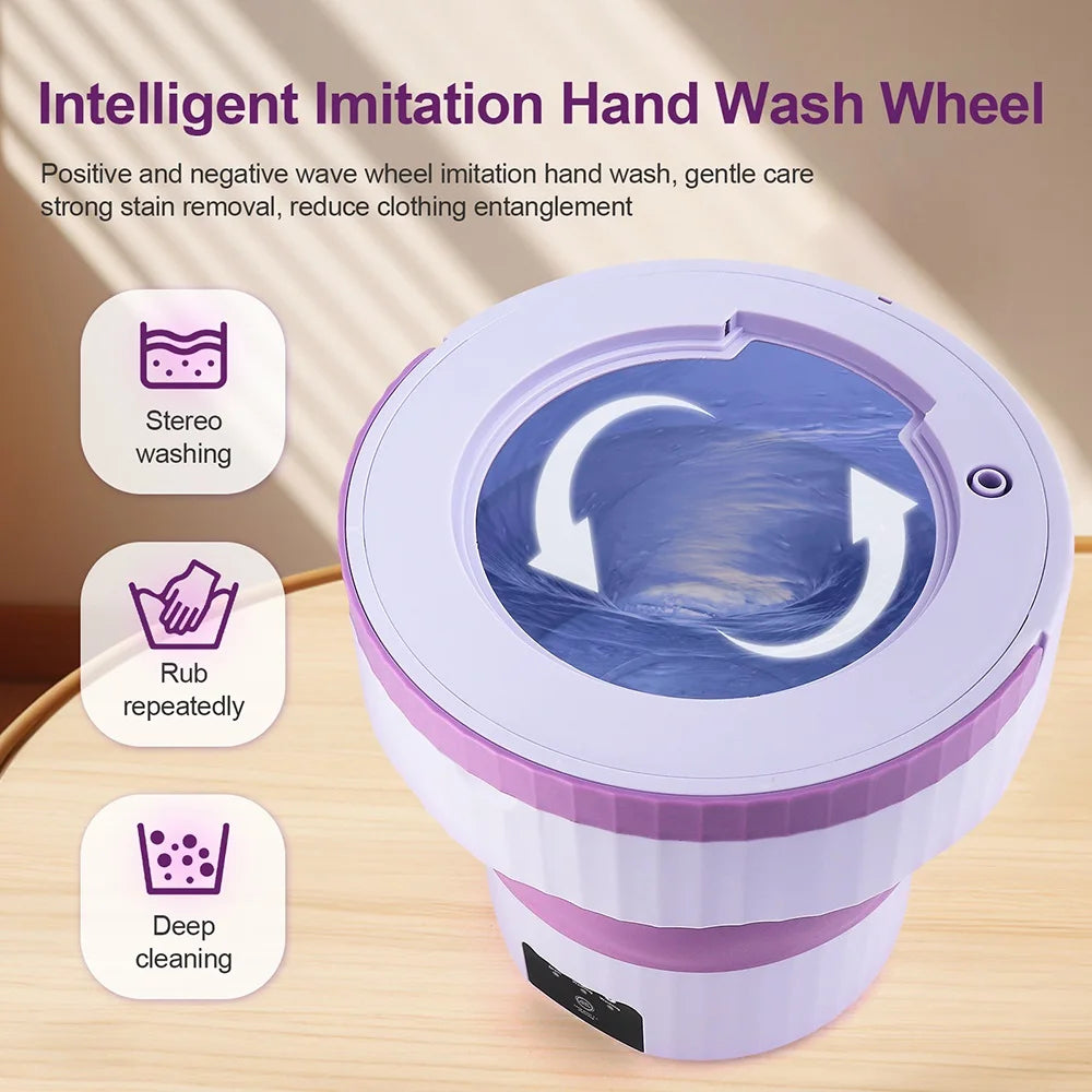 7L Small Folding Washing Machine Portable Washing Machine Automatic Mo