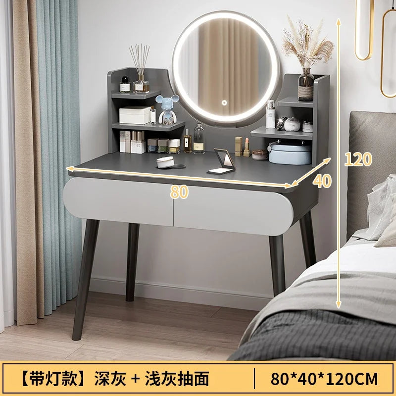 Black Girls Makeup Vanity Table Dresser Stand Drawers Storage Makeup Table Bedroom Desk Coiffeuse De Chambre Home Furniture