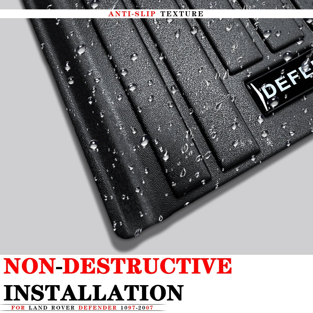 Car Mats with Center Console Mat for Land Rover Defender 90&110 TDi300 TD5 Anti Slip Car Modify Protection Products