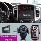 For Mitsubishi Pajero 2011 2012 2013 2014-2022 Car Phone Mount Wireless Charger Special Mobile Phone Holder Fixed Stand Base