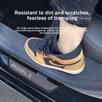 For Tesla Model 3 Highland Front Rear Door Sill Wrap Cover Anti Scratch Stainless Steel Door Sill Strip Plate Car Accessories