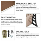 Modern Awning Window Poly Carbonate Cover Front Door Outdoor Patio Gazebos Canopy Sun Shelter Window Eaves Anti UV Rain Cover